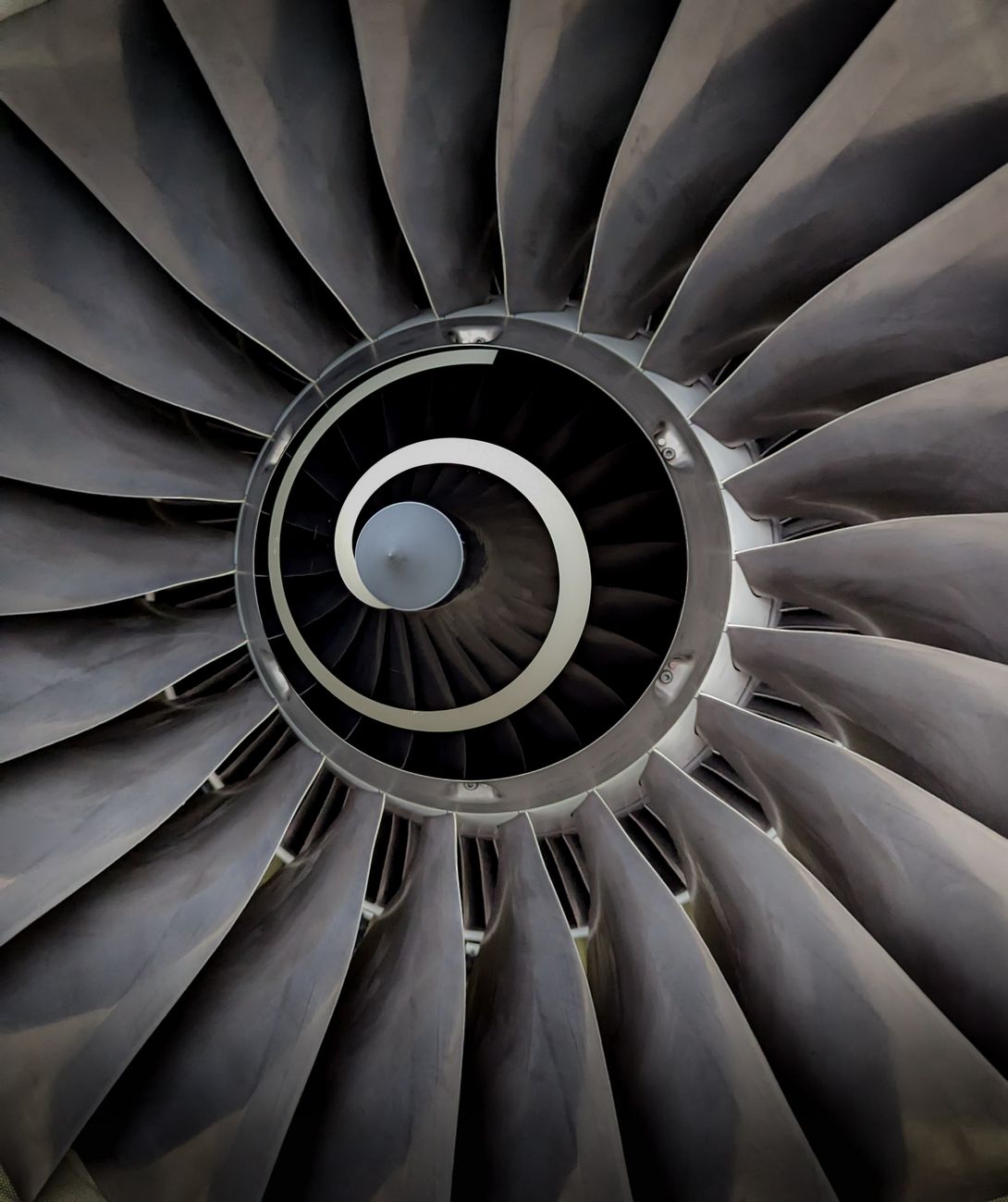 close up of spiral propeller