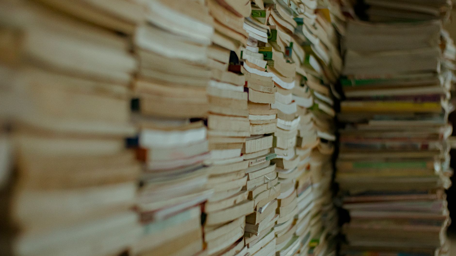 piles of books